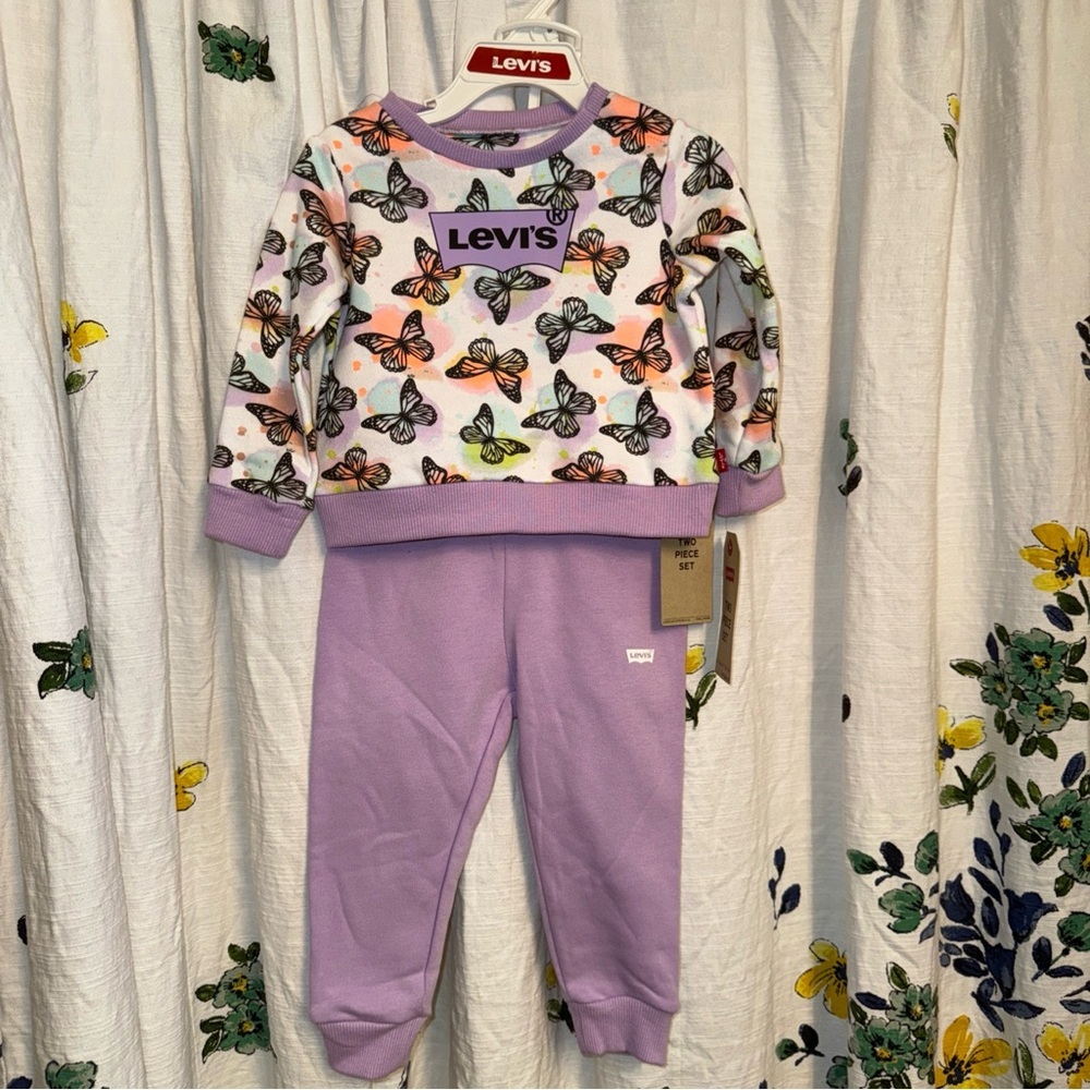 Levi’s Baby Girls Butterfly 2 Piece Set NWT